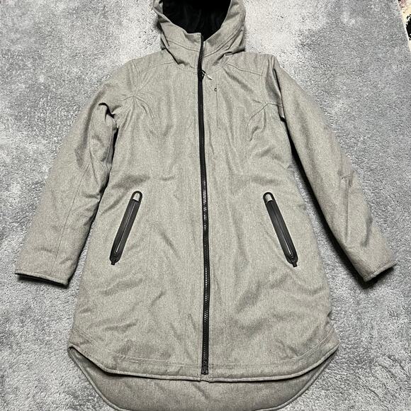 Athleta Coat Womens Small Cascades Parka Waterproof Jacket #158334 Gray Winter - Picture 1 of 10